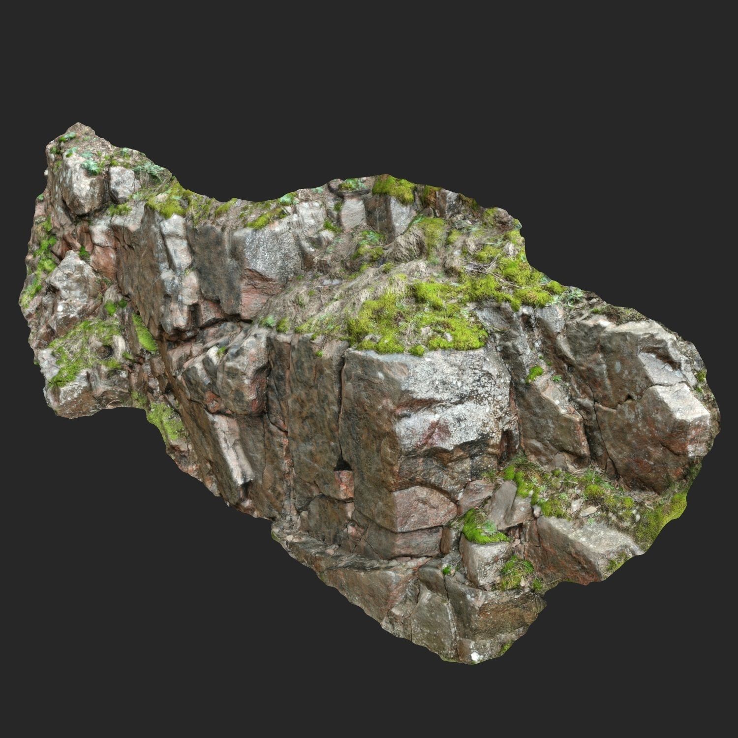Cliff face 3d scanned N 3D model_6