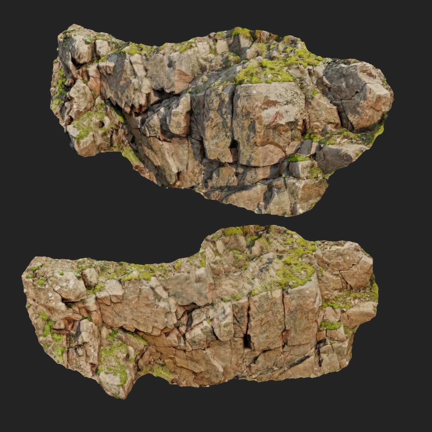 Cliff face 3d scanned N 3D model_9