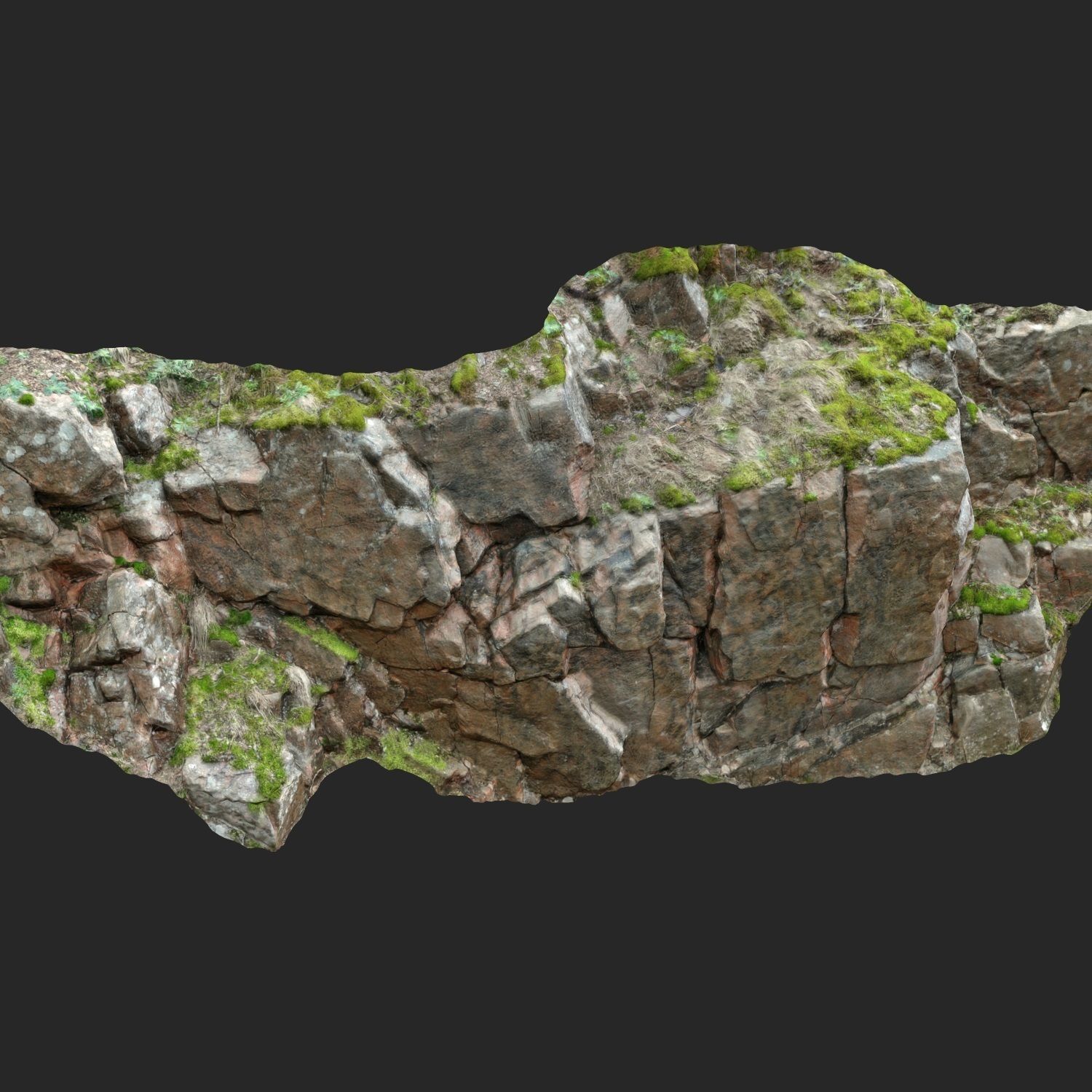 Cliff face 3d scanned N 3D model_4
