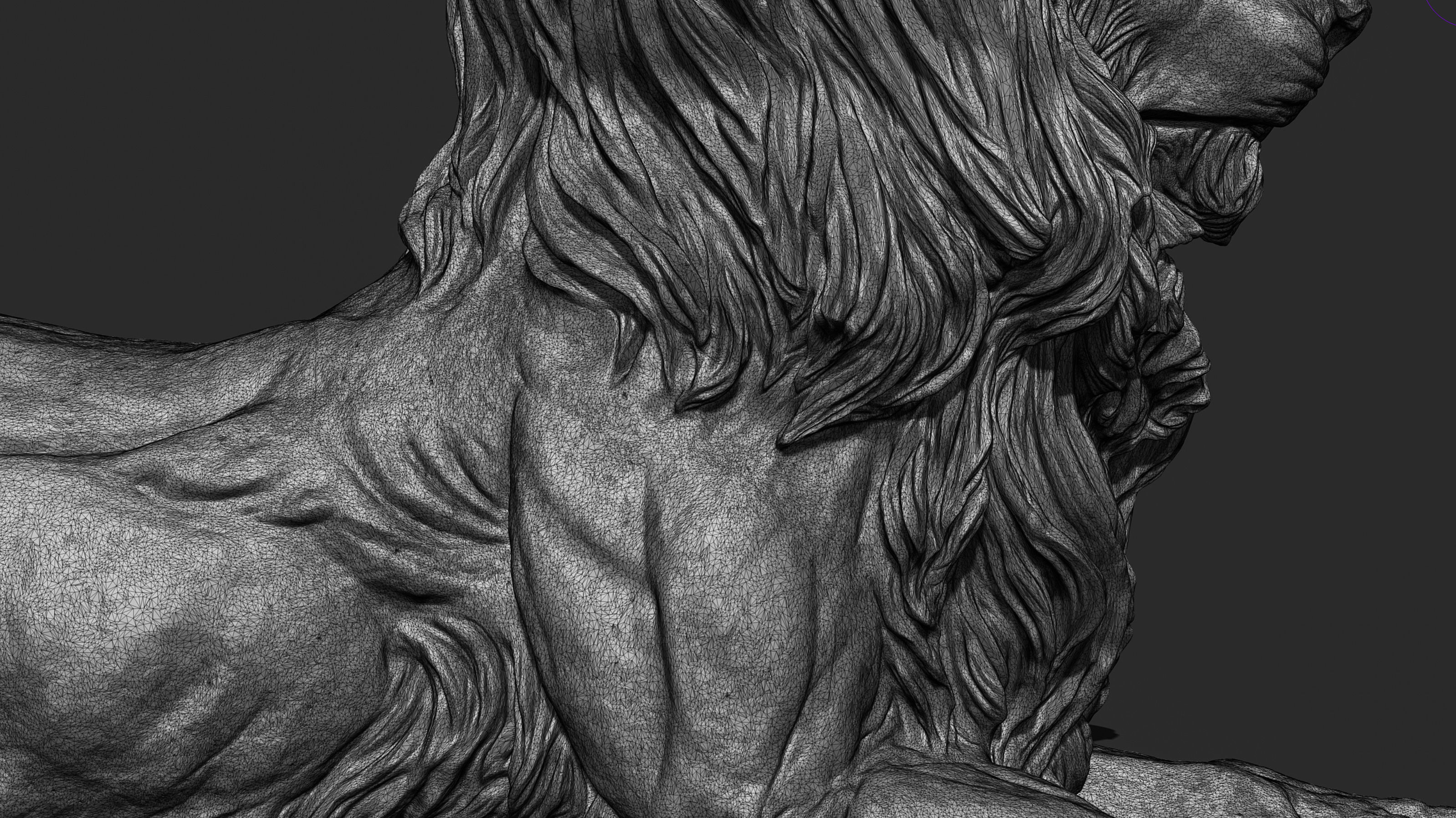 Recumbent Lion Sculpture 3d print model 3D print model_27