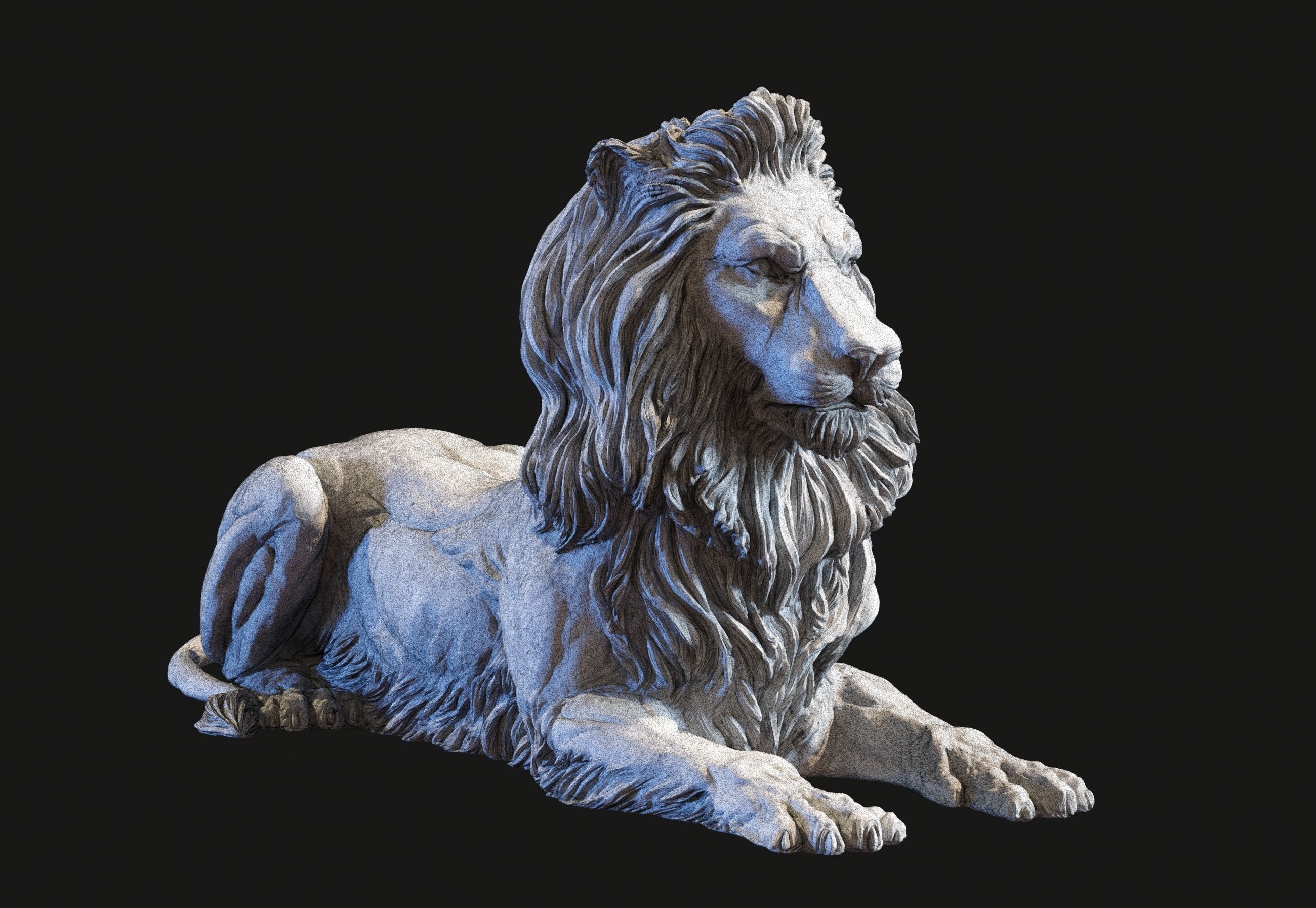 Recumbent Lion Sculpture 3d print model 3D print model_21
