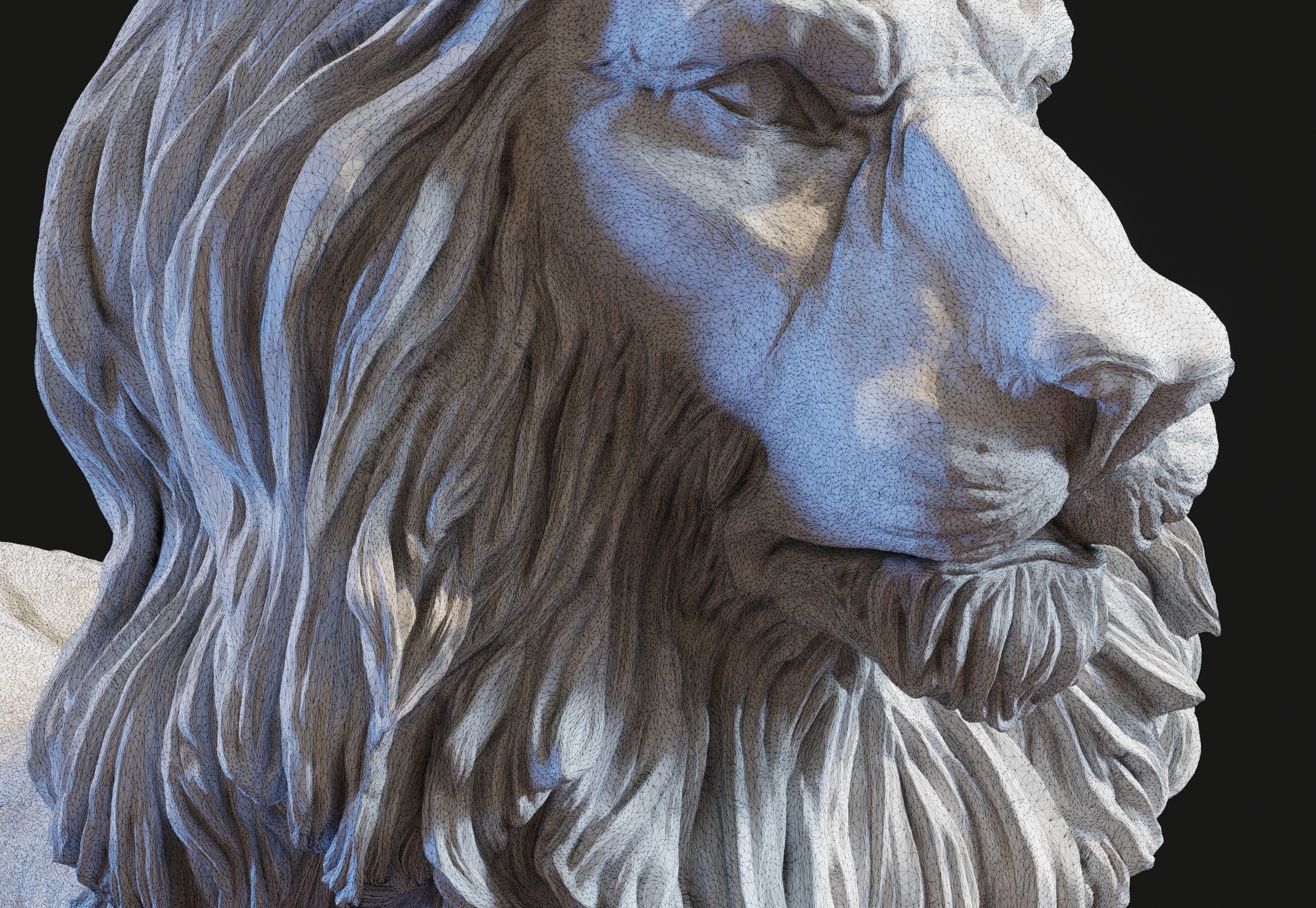 Recumbent Lion Sculpture 3d print model 3D print model_22