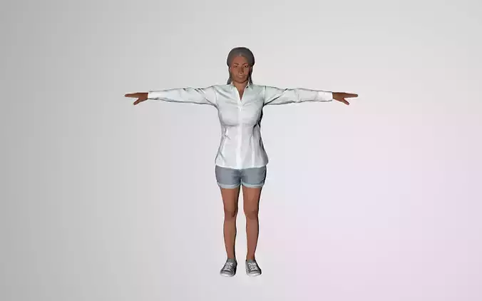 Rigged Female Model Emily