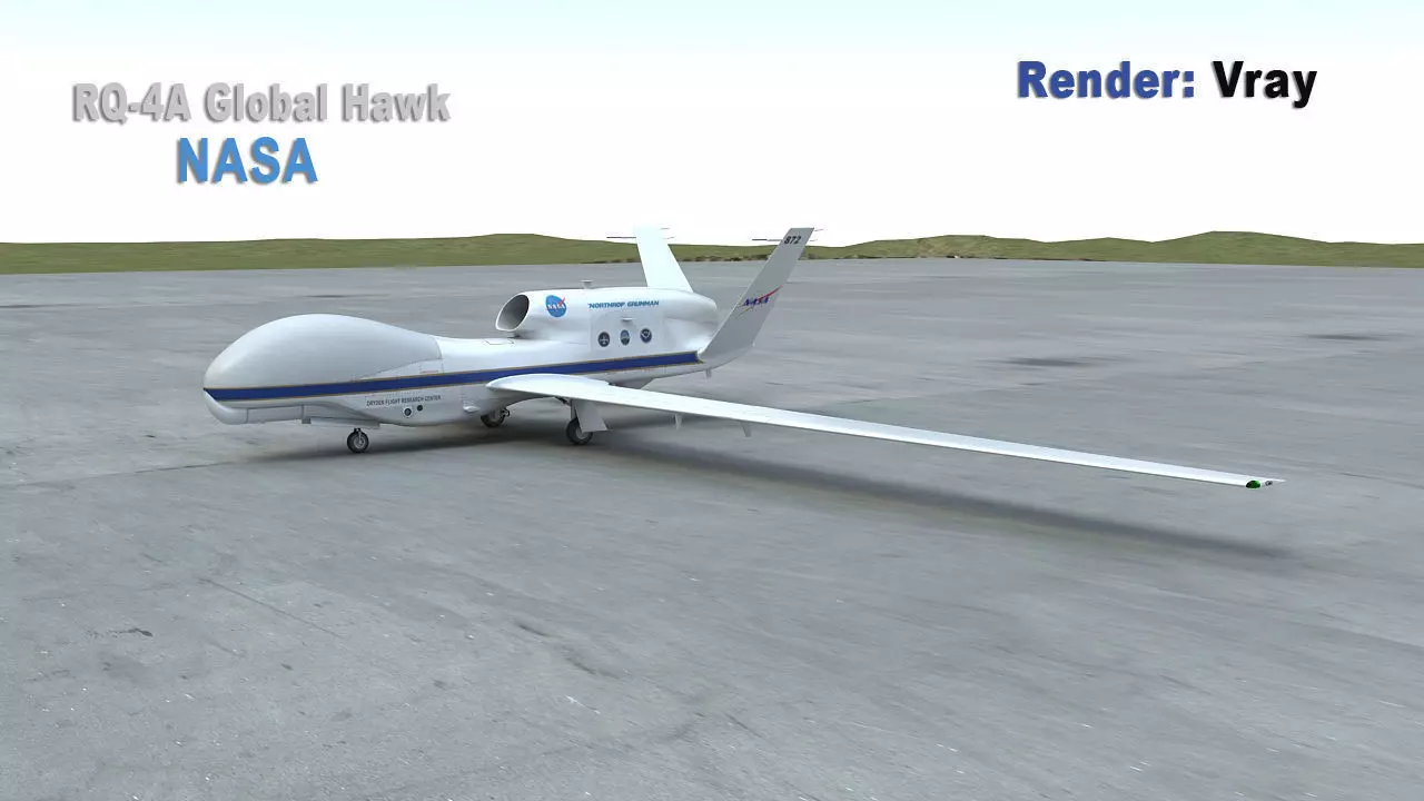 RQ-4A Global Hawk NASA 3D model