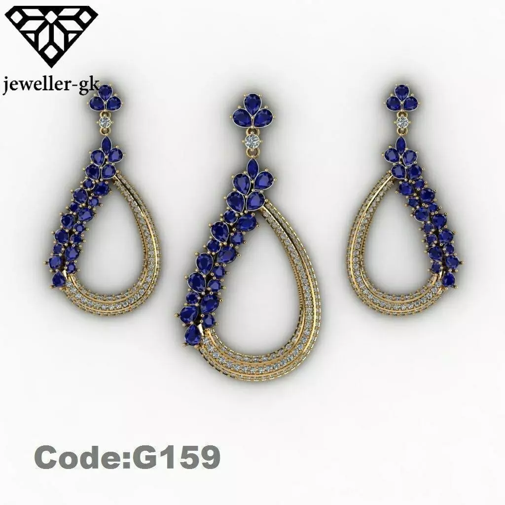 earring and medal 3D model_0