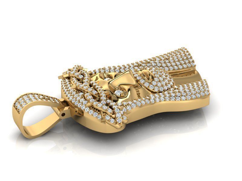 Jesus face pendant  3D print model_2