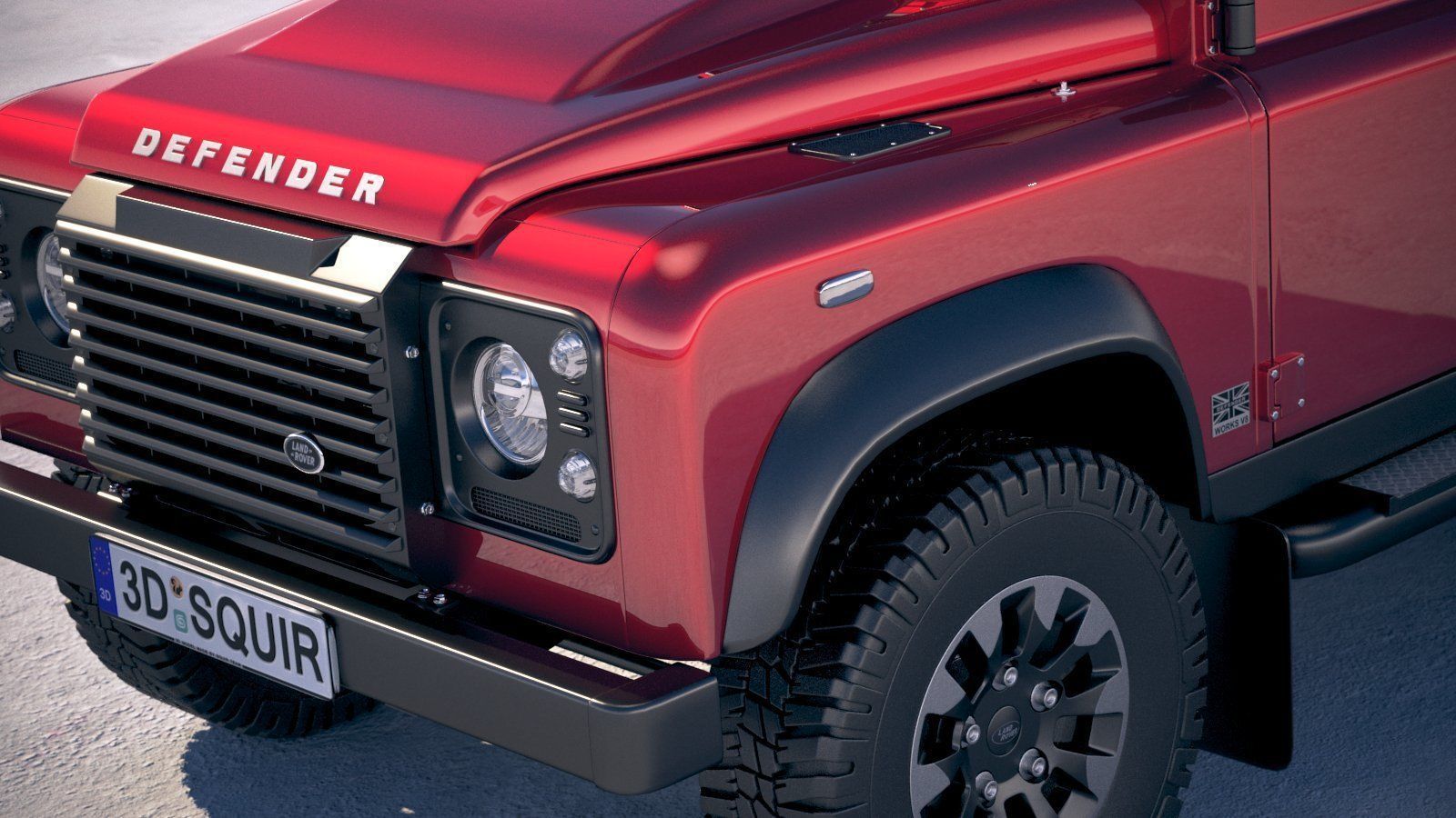 Land Rover Defender Works v8 2018 3D model_2