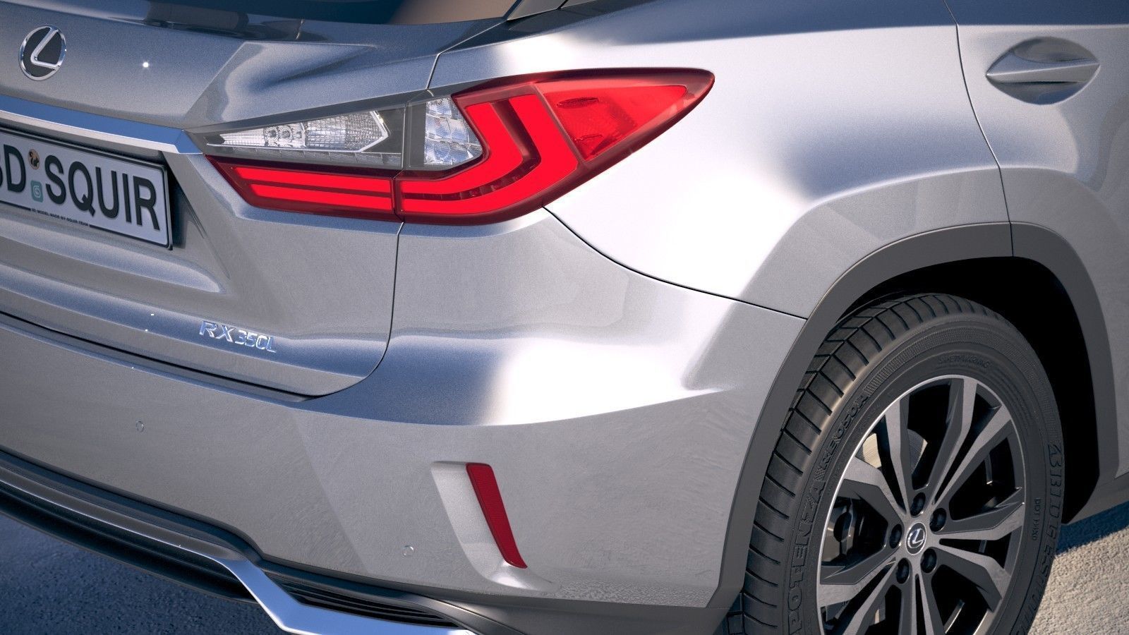 Lexus RX L 2018 3D model_3