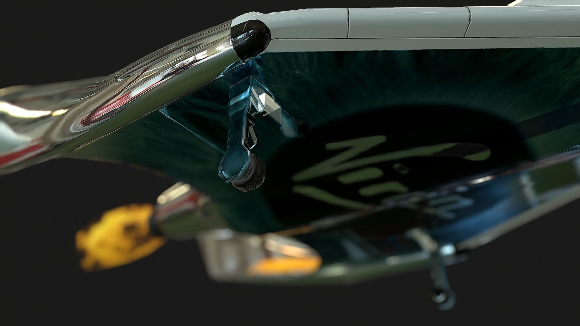 Virgin galactic spaceship Low-poly 3D model_31