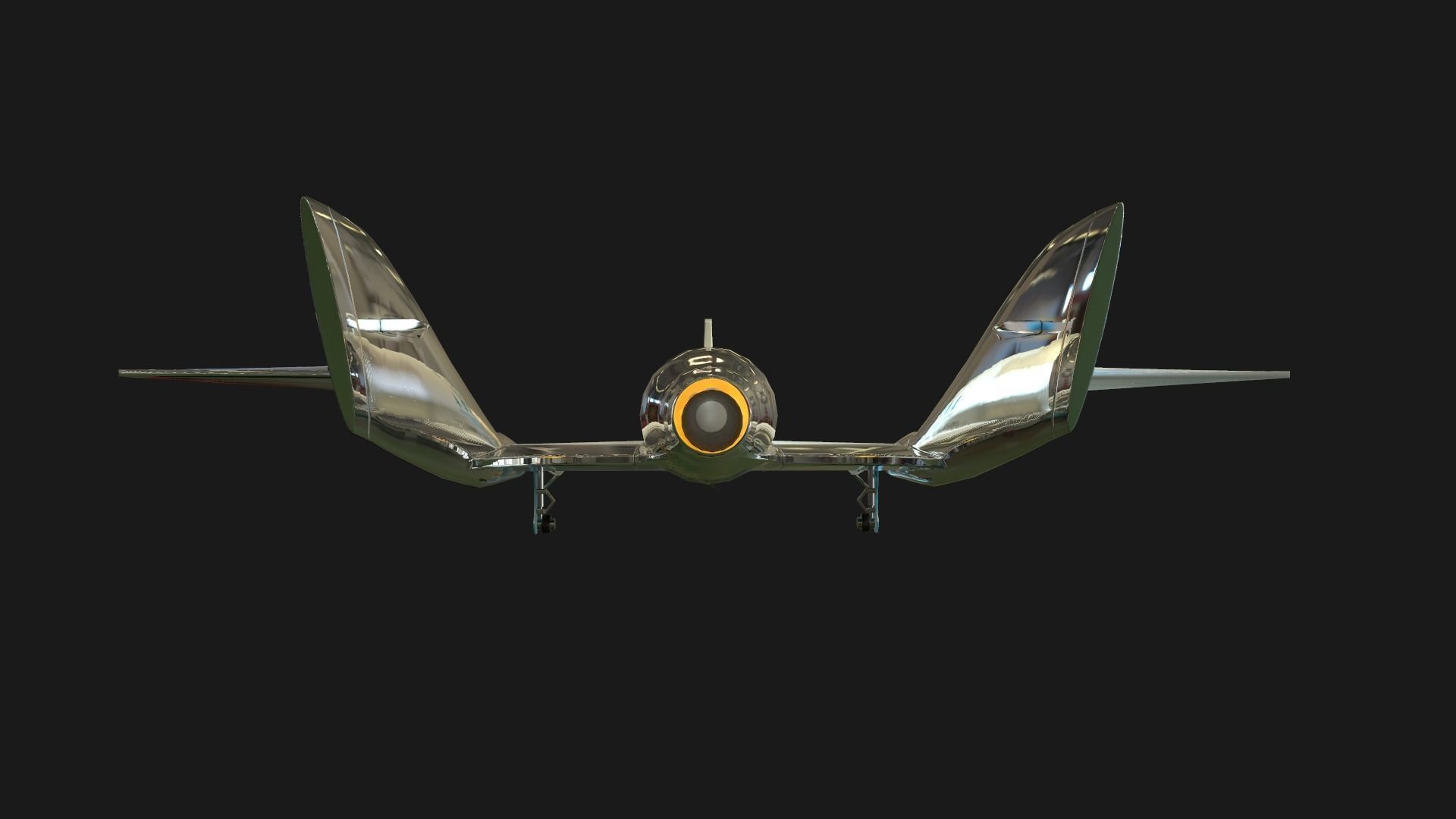 Virgin galactic spaceship Low-poly 3D model_16