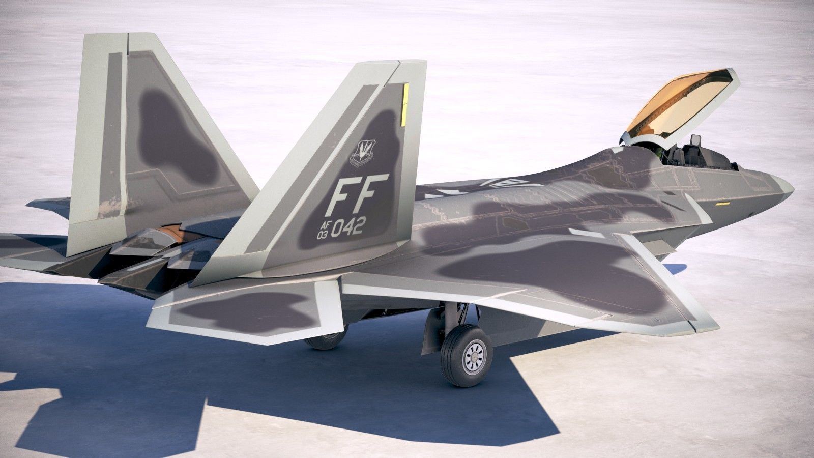 Lockheed Martin F22A Raptor JSOH 3D model_4