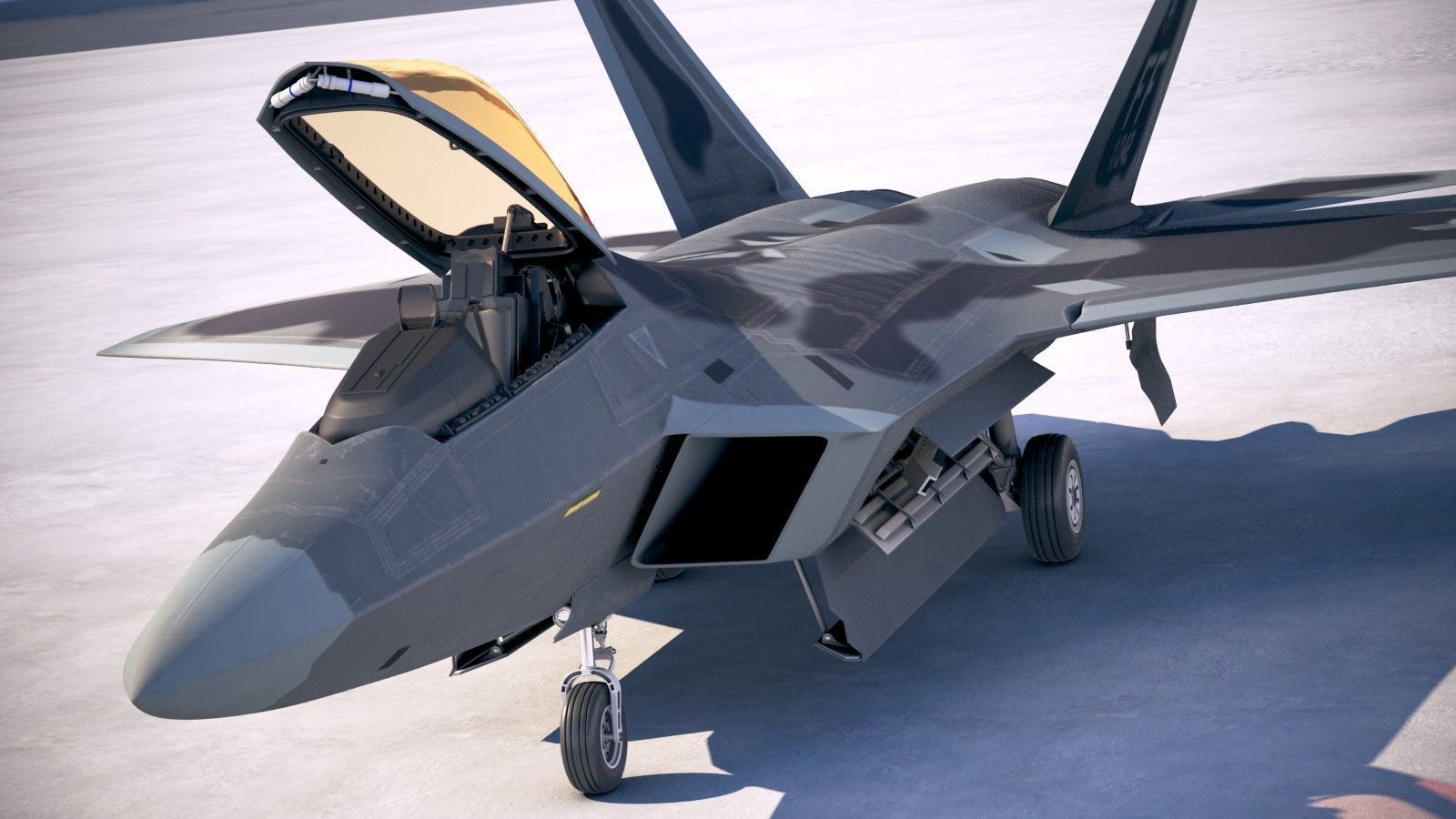 Lockheed Martin F22A Raptor JSOH 3D model_1
