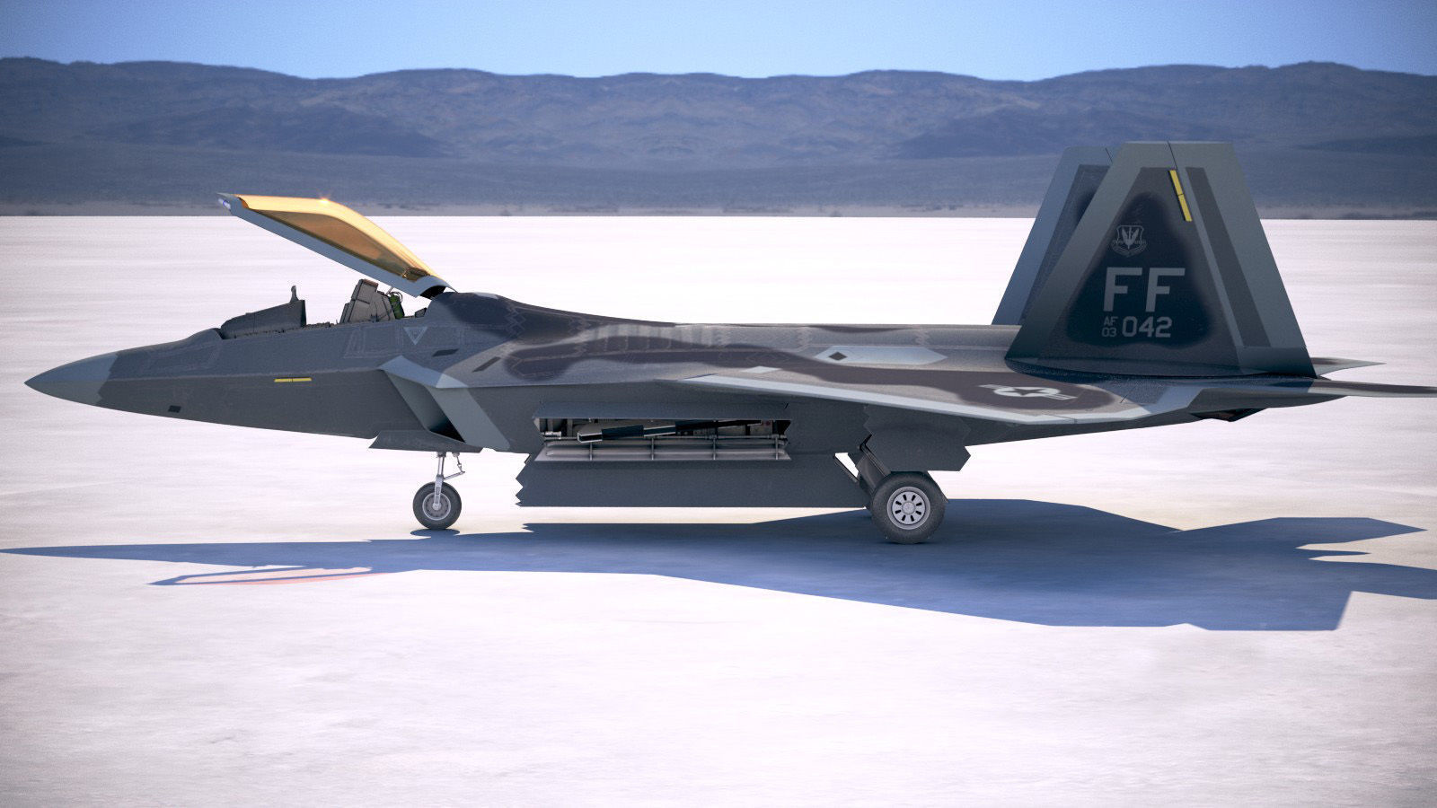 Lockheed Martin F22A Raptor JSOH 3D model_6