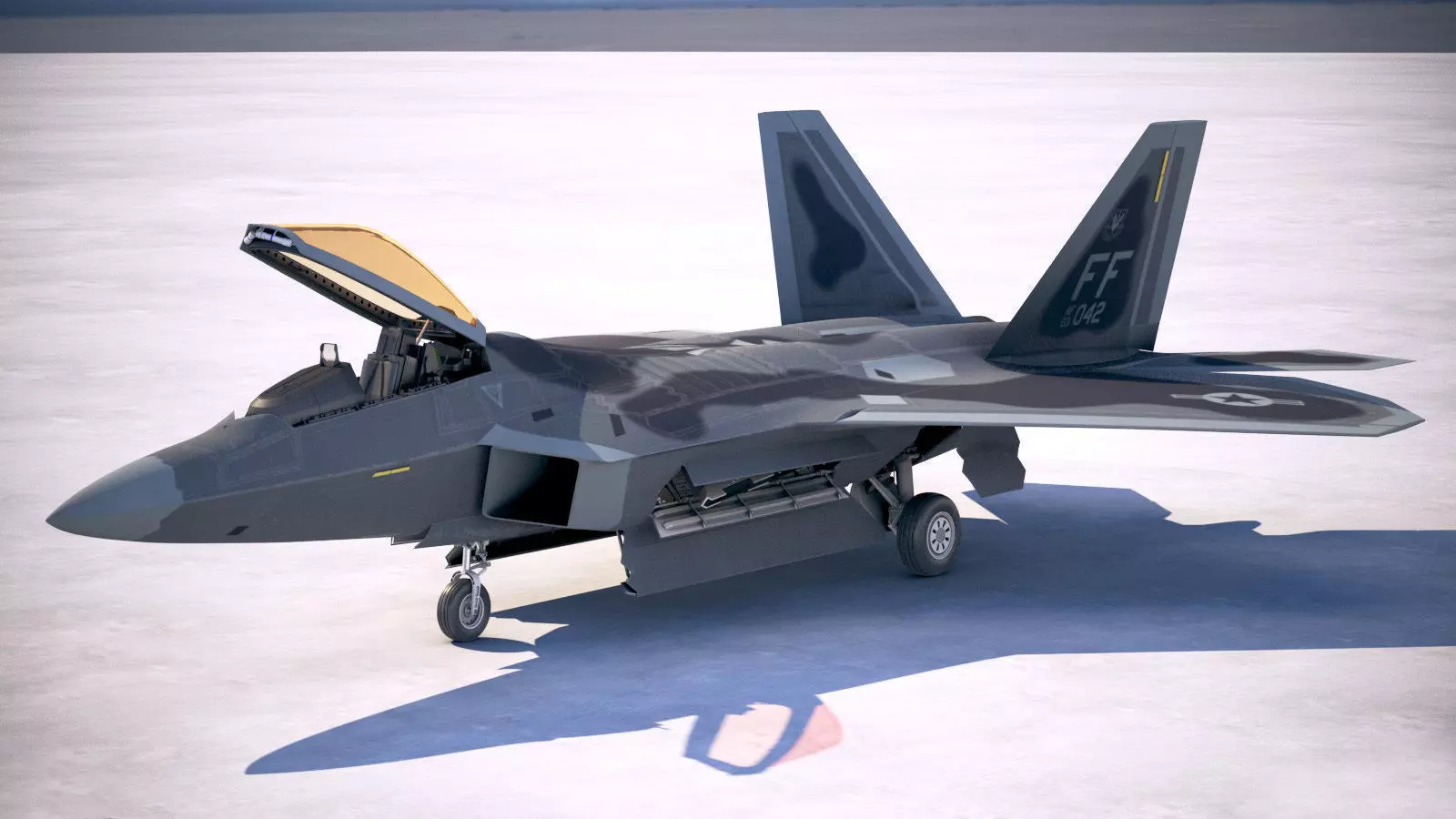 Lockheed Martin F22A Raptor JSOH 3D model_0