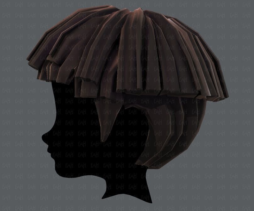 3D Hair style for boy V54 Low-poly 3D model_23