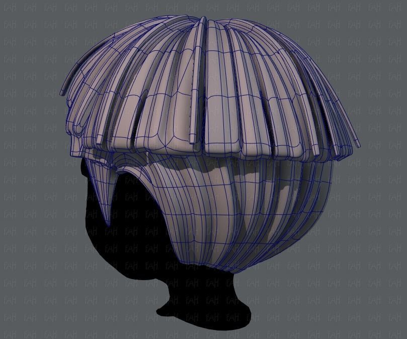 3D Hair style for boy V54 Low-poly 3D model_14