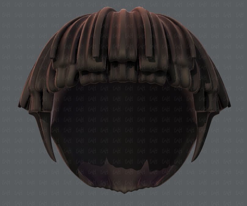 3D Hair style for boy V54 Low-poly 3D model_37