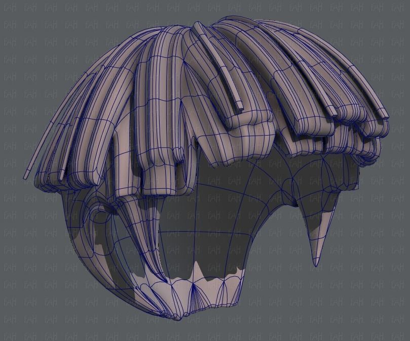 3D Hair style for boy V54 Low-poly 3D model_42