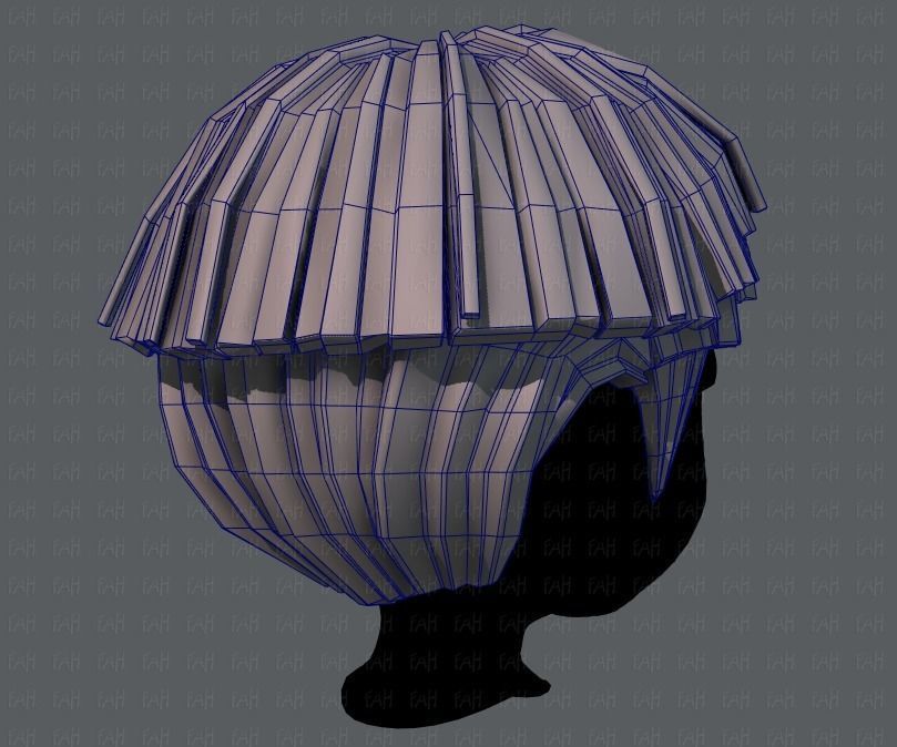 3D Hair style for boy V54 Low-poly 3D model_28