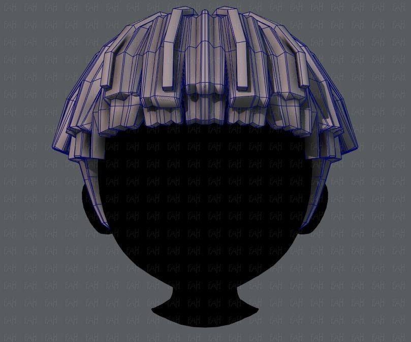 3D Hair style for boy V54 Low-poly 3D model_25