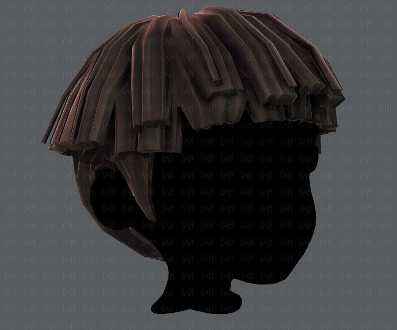 3D Hair style for boy V54 Low-poly 3D model_18