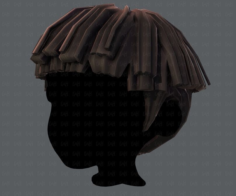 3D Hair style for boy V54 Low-poly 3D model_24