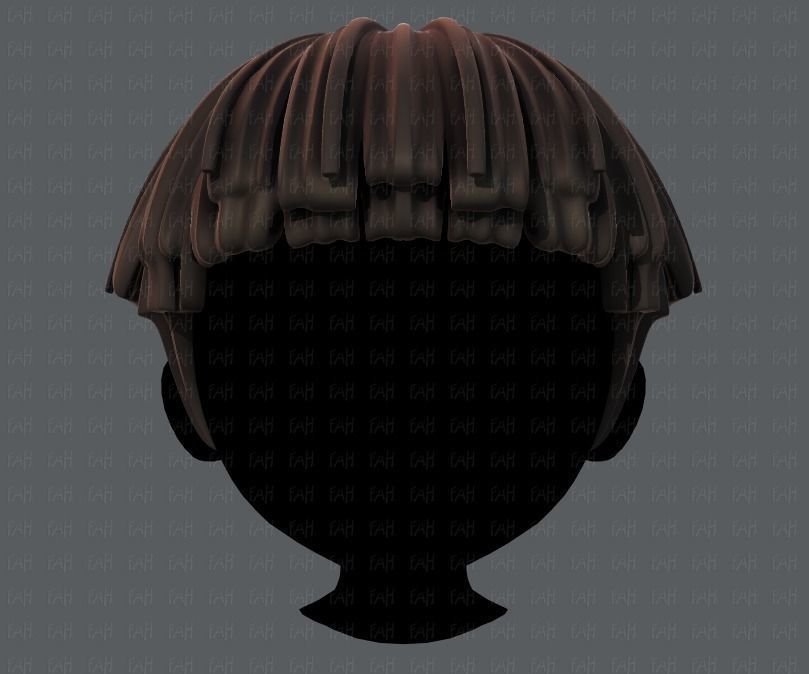3D Hair style for boy V54 Low-poly 3D model_1