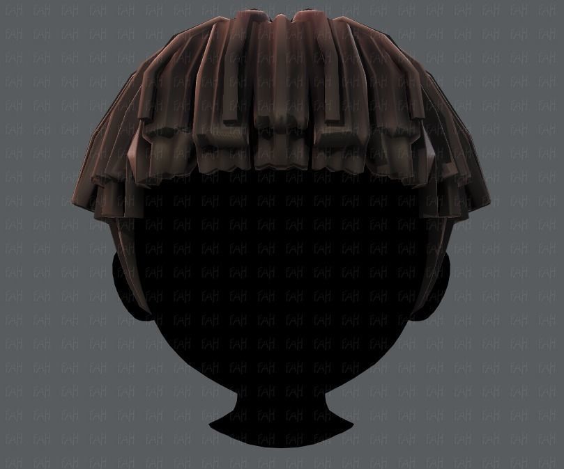 3D Hair style for boy V54 Low-poly 3D model_17