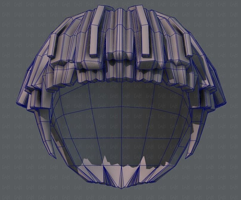 3D Hair style for boy V54 Low-poly 3D model_40