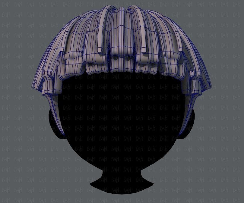 3D Hair style for boy V54 Low-poly 3D model_9