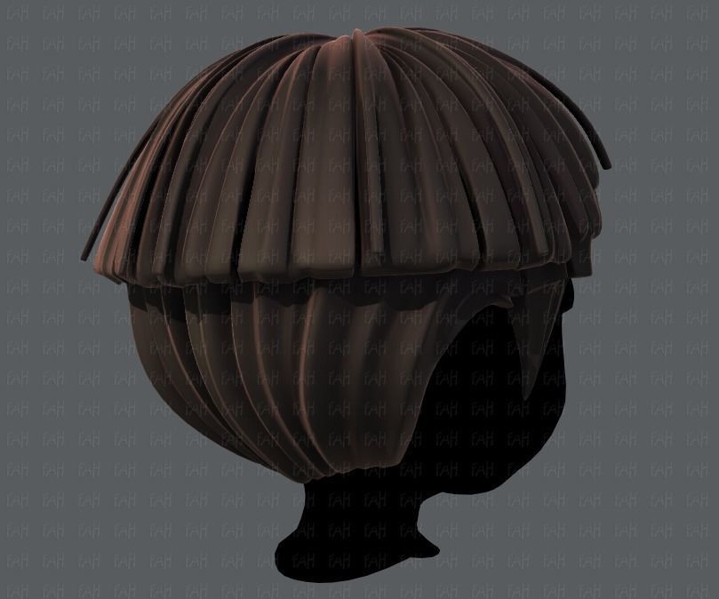 3D Hair style for boy V54 Low-poly 3D model_4