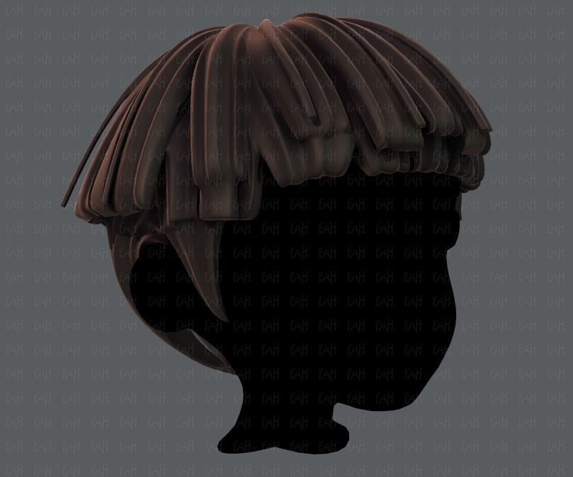 3D Hair style for boy V54 Low-poly 3D model_2