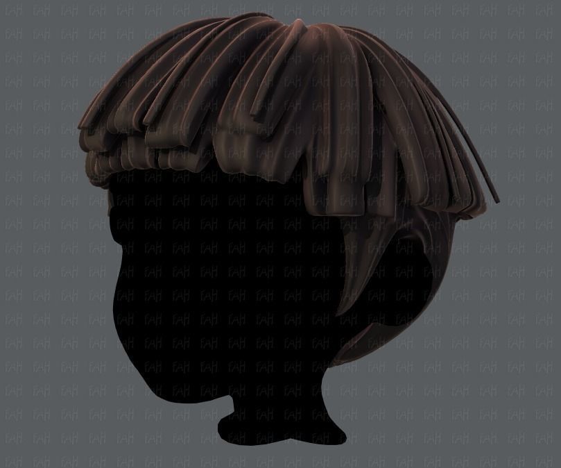 3D Hair style for boy V54 Low-poly 3D model_8