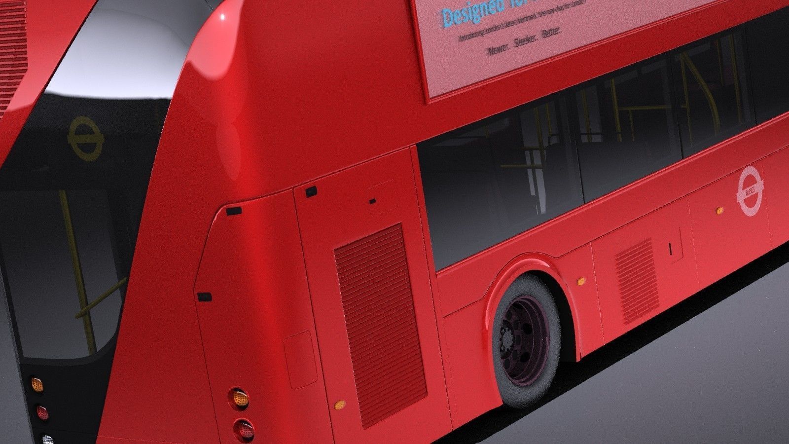 London Bus lt2 arriva vray 3D model_3