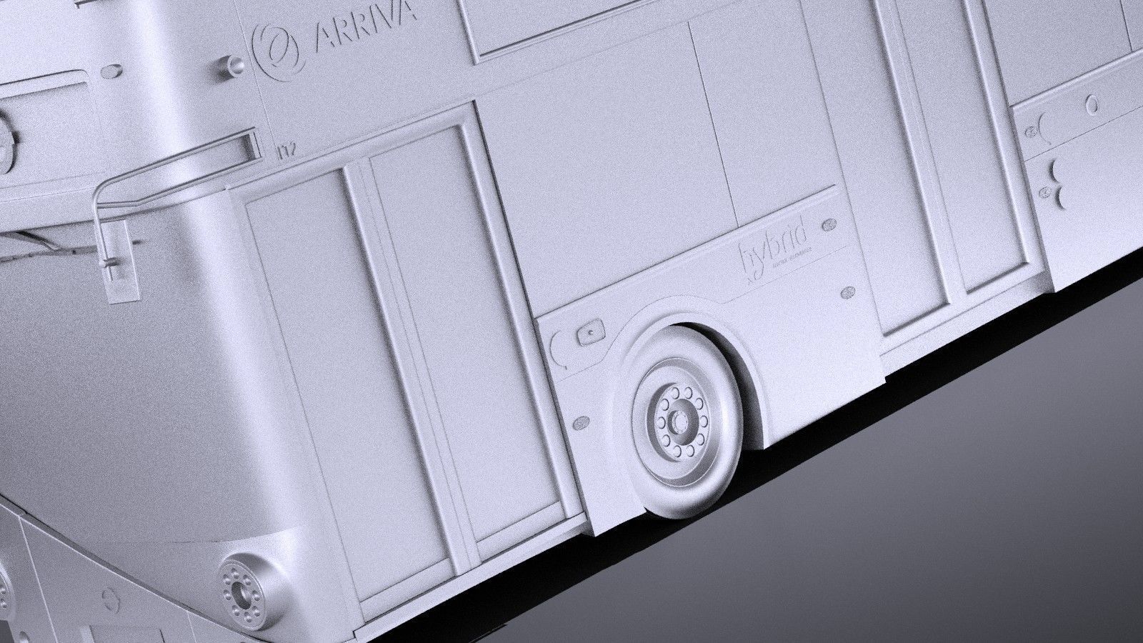 London Bus lt2 arriva vray 3D model_9