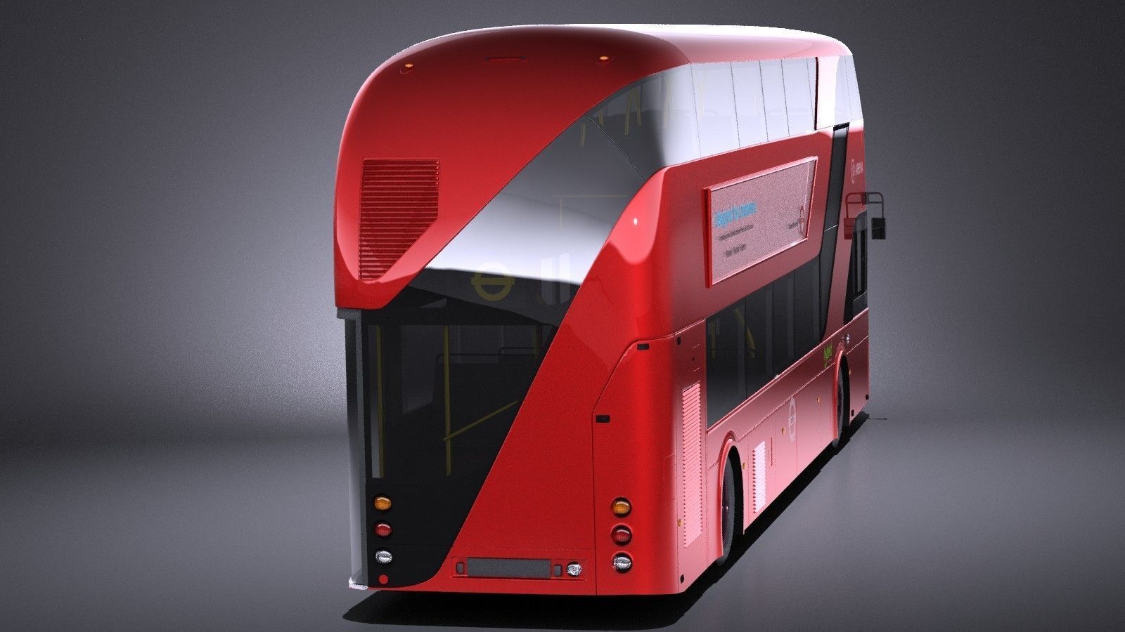 London Bus lt2 arriva vray 3D model_4