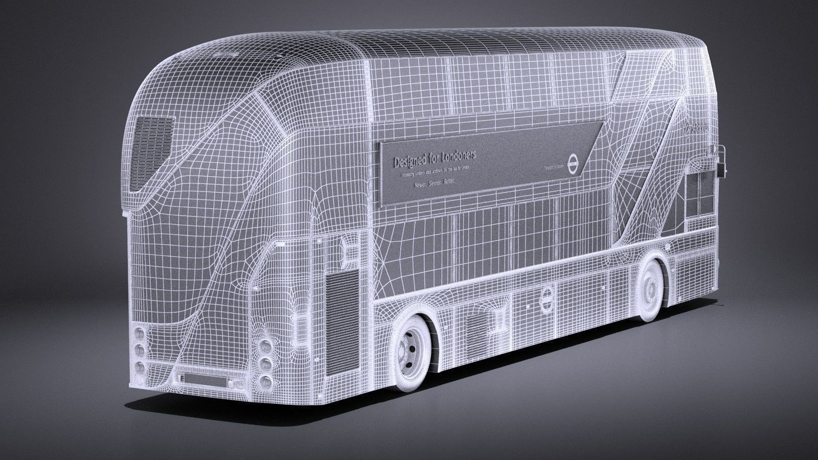 London Bus lt2 arriva vray 3D model_13