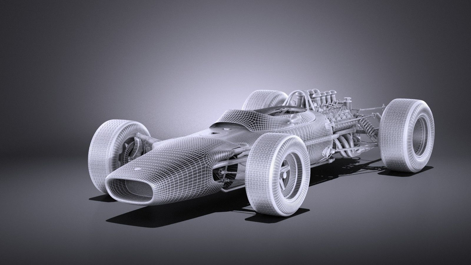 Lotus 49 1967-1970 VRAY 3D model_17