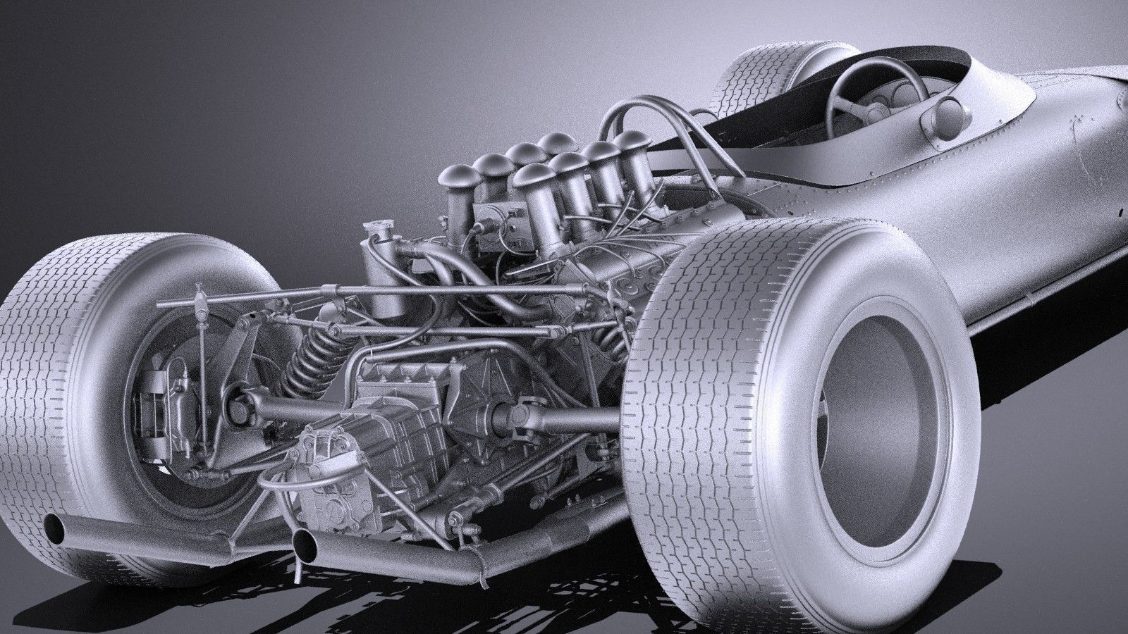 Lotus 49 1967-1970 VRAY 3D model_15