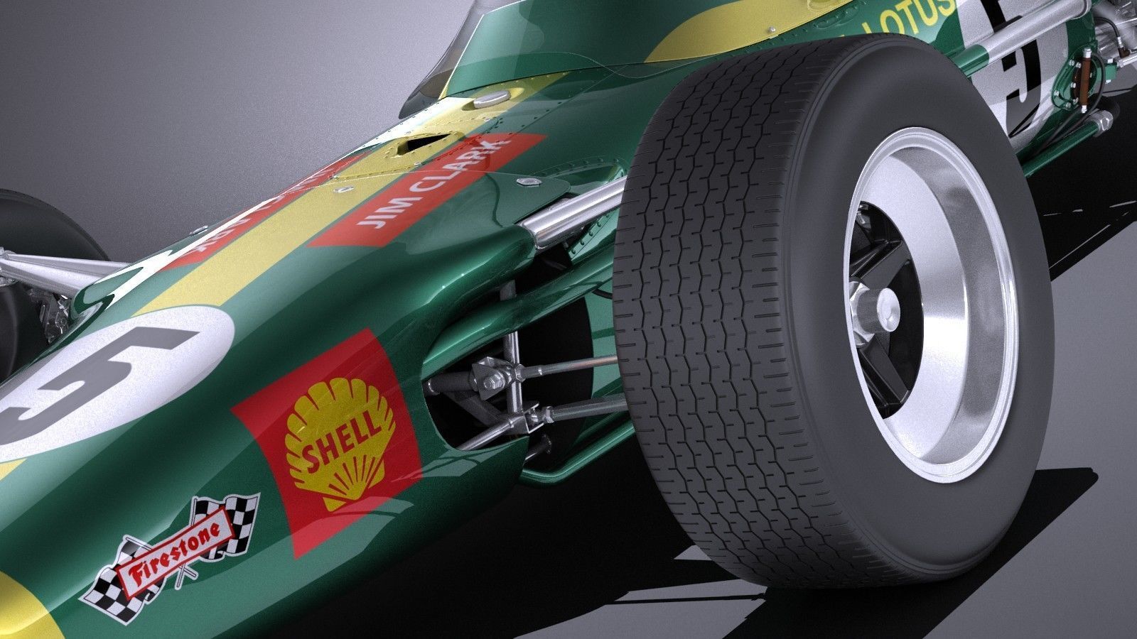 Lotus 49 1967-1970 VRAY 3D model_2