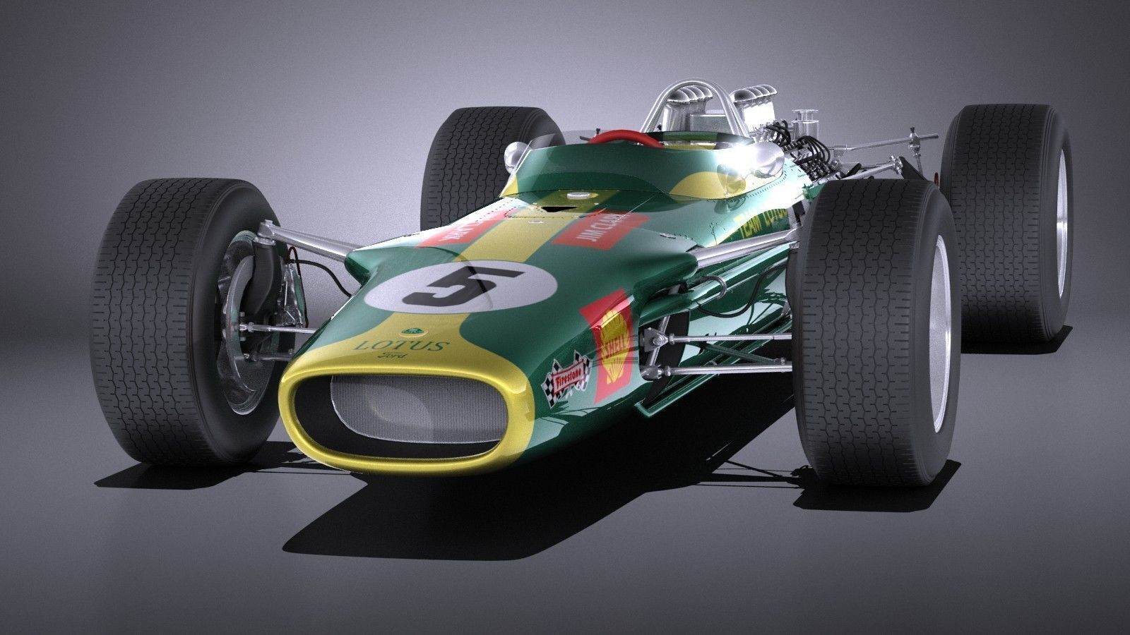 Lotus 49 1967-1970 VRAY 3D model_1