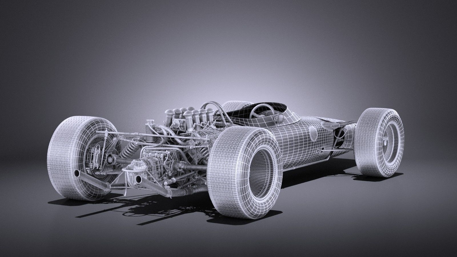 Lotus 49 1967-1970 VRAY 3D model_20
