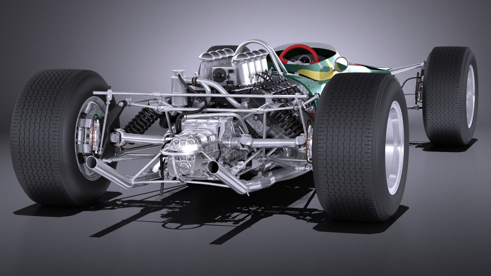 Lotus 49 1967-1970 VRAY 3D model_4