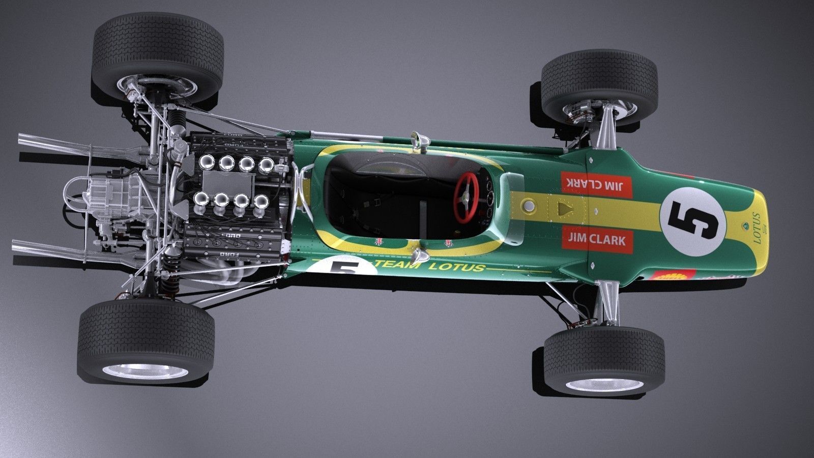 Lotus 49 1967-1970 VRAY 3D model_7