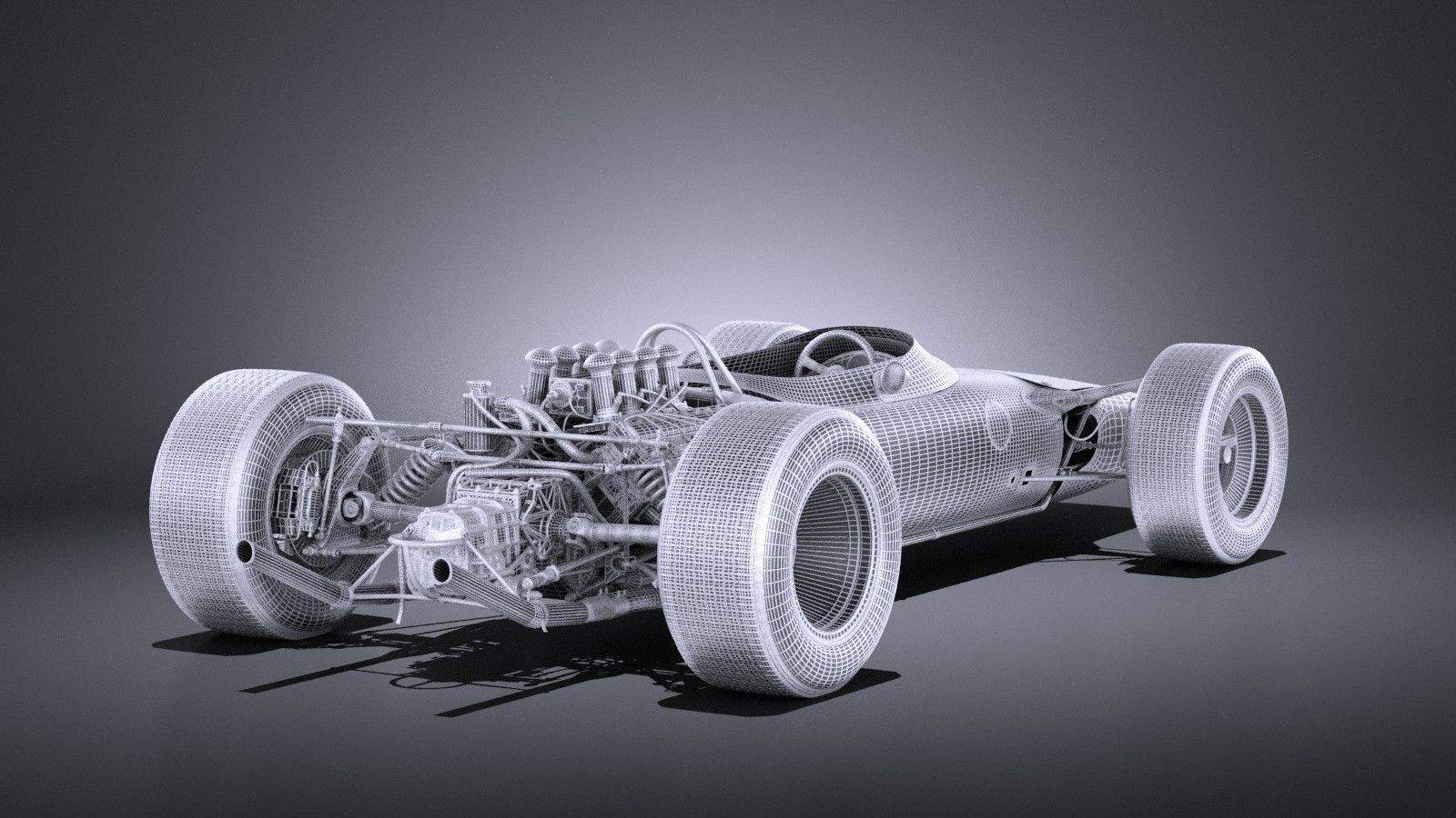 Lotus 49 1967-1970 VRAY 3D model_18