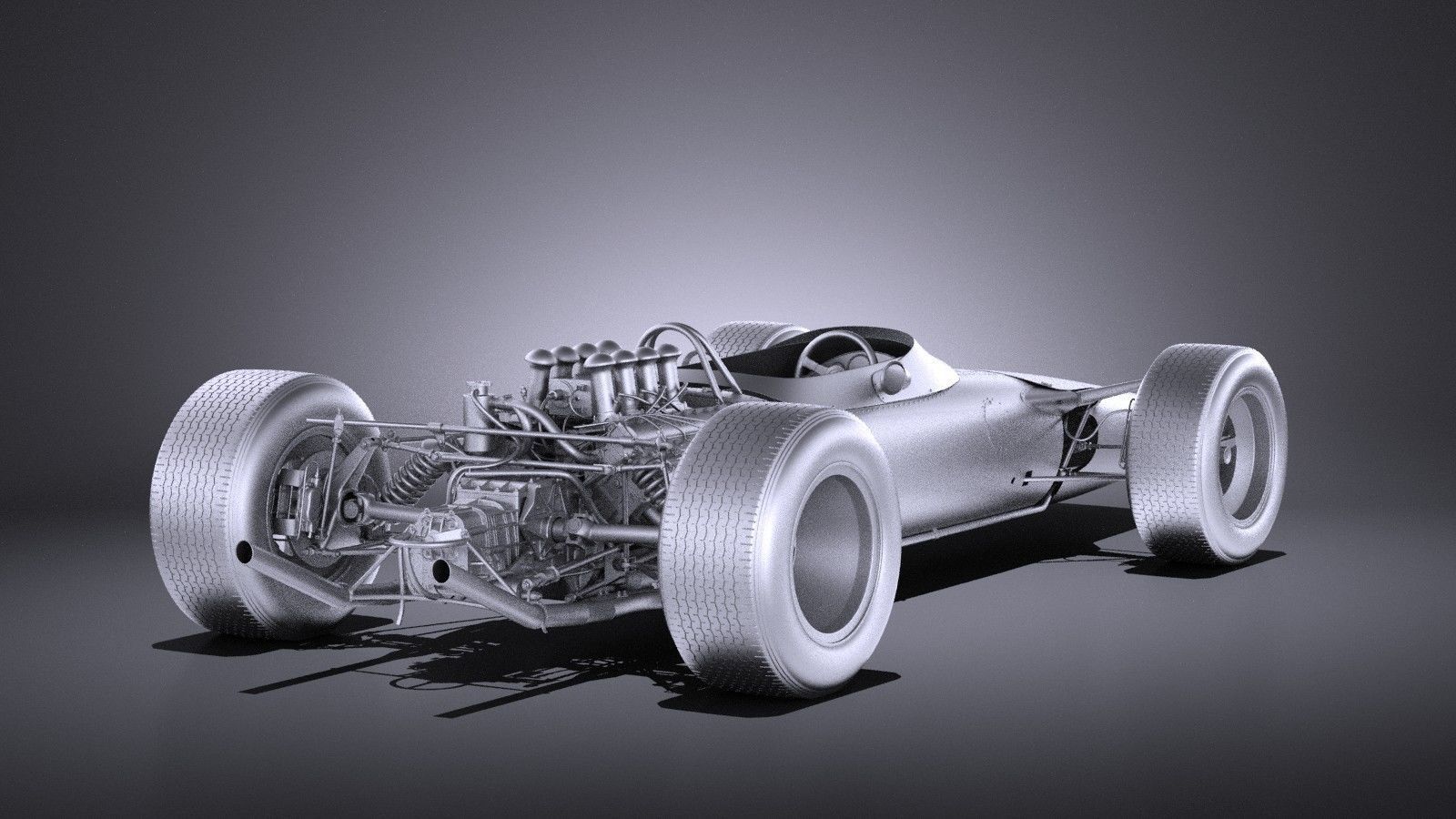 Lotus 49 1967-1970 VRAY 3D model_16