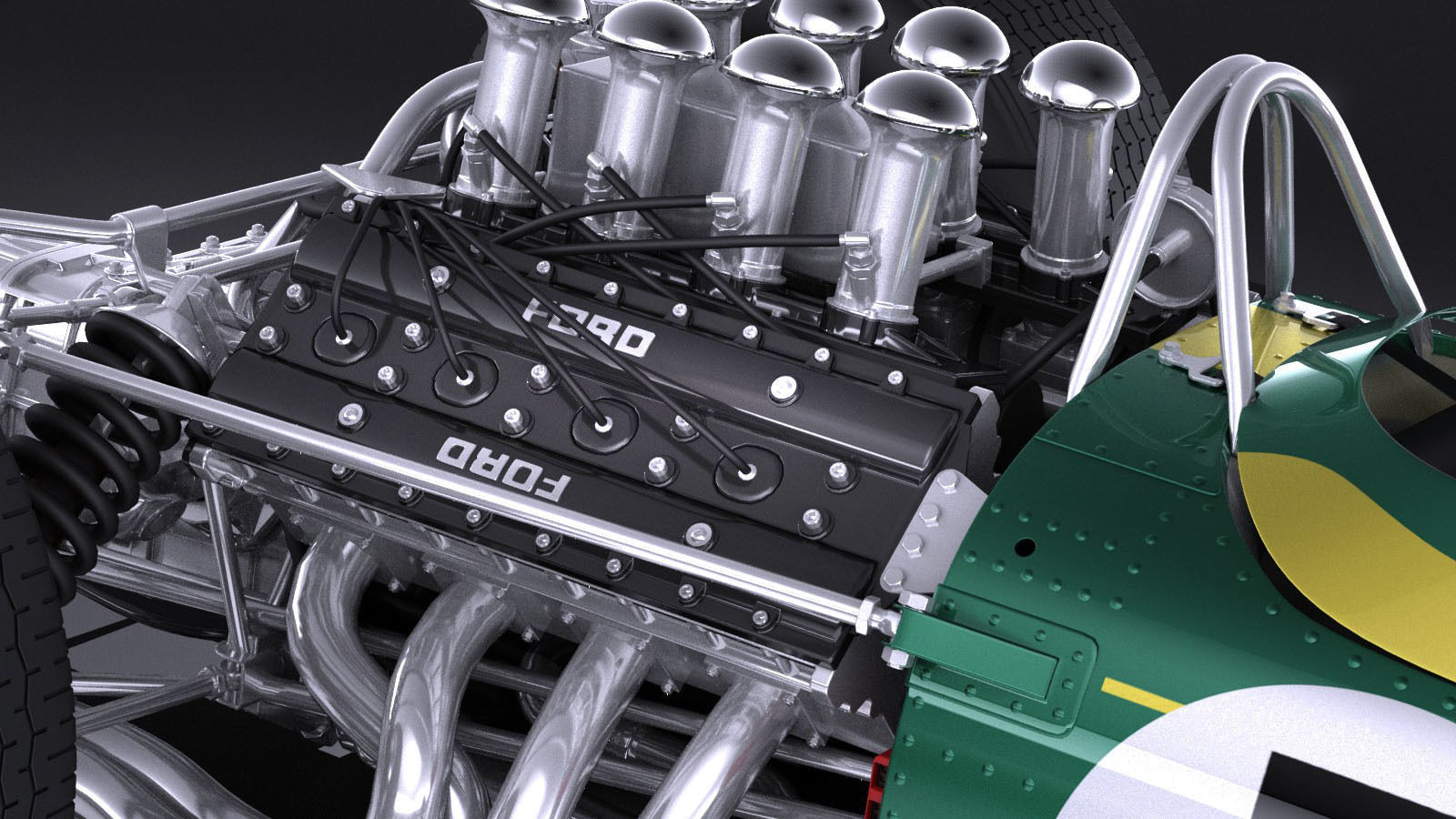 Lotus 49 1967-1970 VRAY 3D model_12