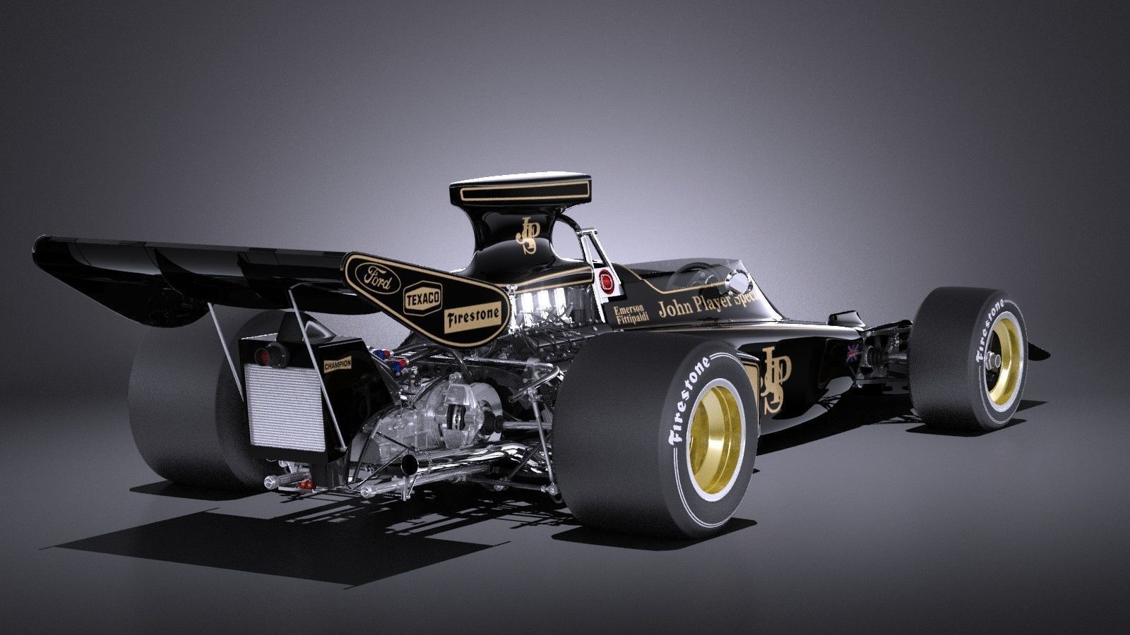 Lotus 72d 1970-1975 John Player Special Grand Prix VRAY 3D model_5