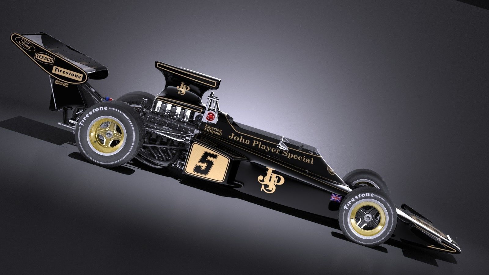 Lotus 72d 1970-1975 John Player Special Grand Prix VRAY 3D model_6
