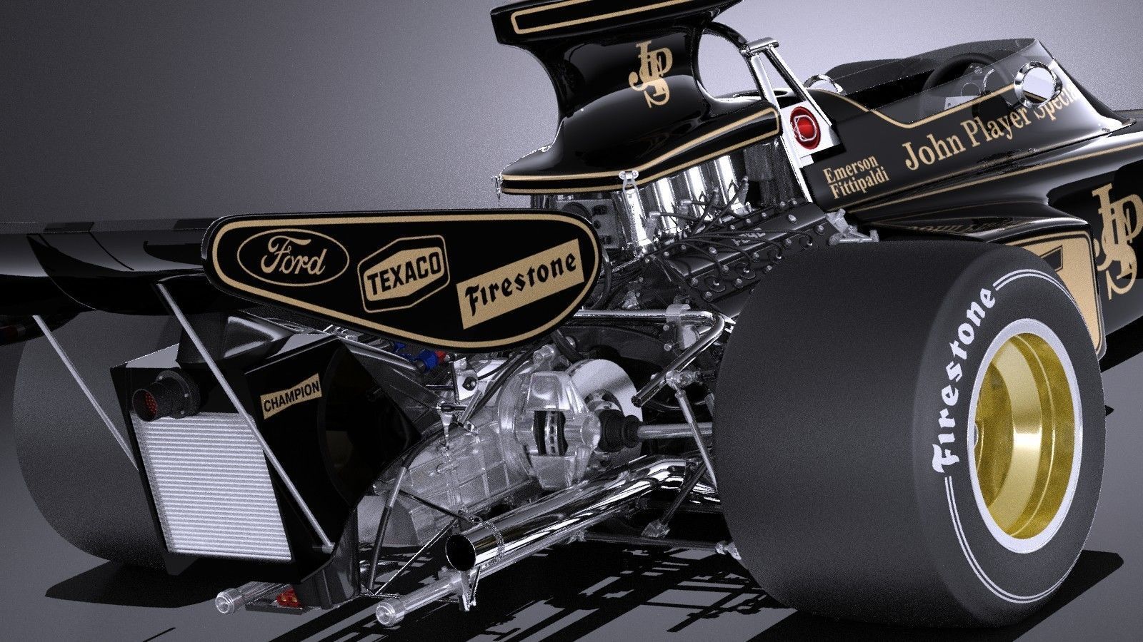 Lotus 72d 1970-1975 John Player Special Grand Prix VRAY 3D model_3